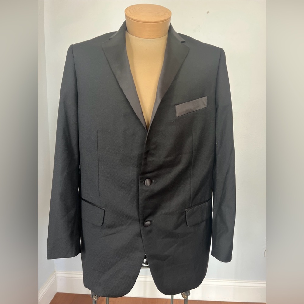 Indochino Blazer Mens 42R Black Wool Sport Coat 2 Button‎ Sport Coat Jacket
